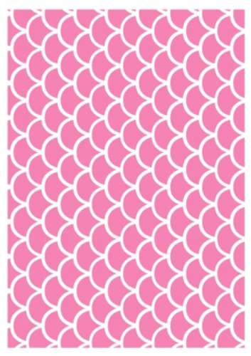 Printed Wafer Paper - Fish Scale Pastel Pink - Click Image to Close